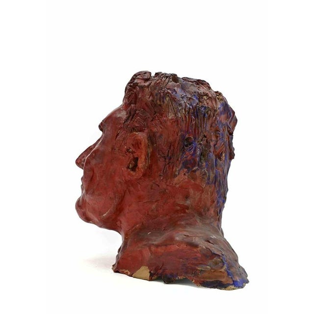 Sirio Pellegrini, Portrait Sculpture, 1960s, Terracotta For Sale - Image 4 of 5