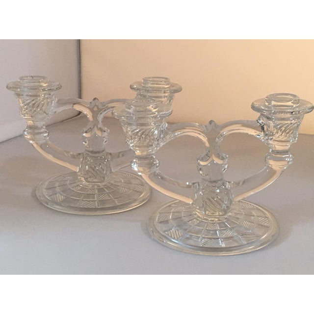 Vintage Indiana Glass Candelabras A Pair Chairish