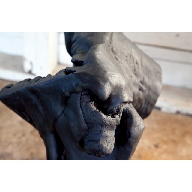 Black Matka Yakisugi Abstract Modern Organic Sculpture For Sale - Image 8 of 10