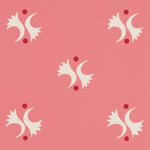 Contemporary SAMPLE - Schumacher Lavigne Wallpaper In Rouge For Sale - Image 3 of 5