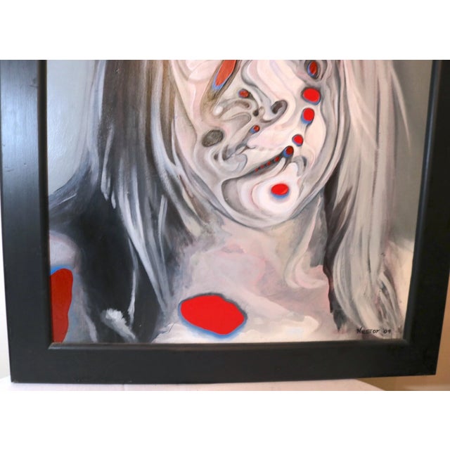 Huge Original 2009 Buddy Nestor Pop Surrealism Morbid Acrylic Portrait Painting For Sale In New York - Image 6 of 18