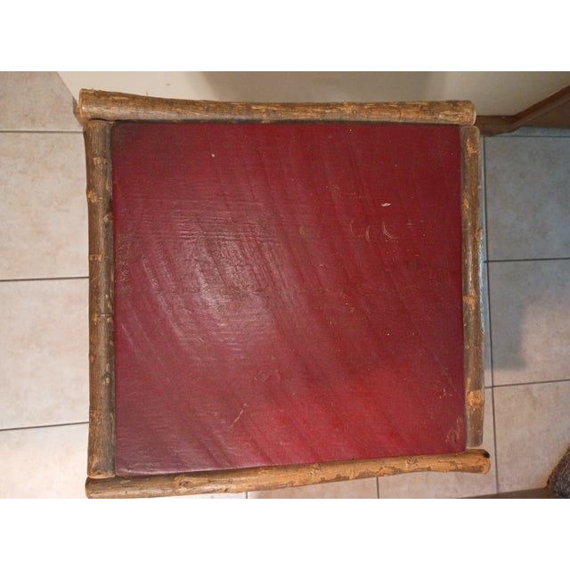 Early 20th Century Folk Art Bent Willow Adirondack Accent Table For Sale - Image 9 of 9