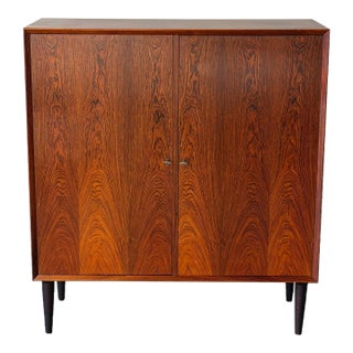 Vintage Danish Rosewood Cabinet by Brouer – Mid Century Modern Scandinavian Storage For Sale