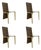 Baker McGuire Turion Dining Chairs Set of 4 For Sale