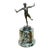 Late 19th Century Diminutive Grand Tour Bronze 'Balancing Faun' on Marble Pedestal - A Pair For Sale