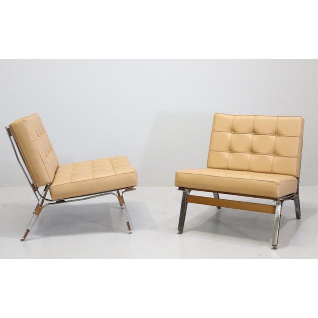 Leather 856 Armchairs from Cassina, 1957, Set of 2 For Sale - Image 12 of 13