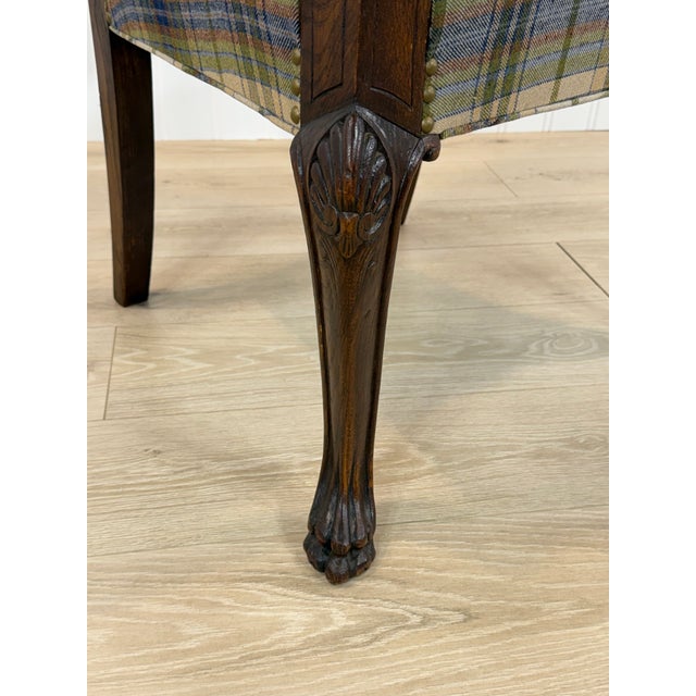 Wood Newly Upholstered French Arm Chair For Sale - Image 7 of 12