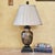 Vintage John Richard Lighting Japanese Satsuma-style ceramic table lamp featuring a hand-painted crackle-glazed body with...