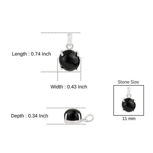 Petite Solitaire Black Star Pendant in Sterling Silver For Sale - Image 10 of 12