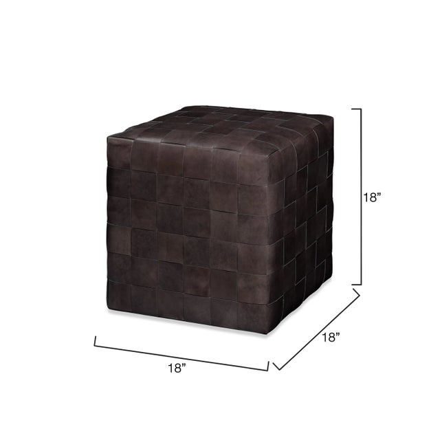 Thick, supple strips of top-quality hide are carefully woven by hand to create these exceptional ottomans. Whether you...