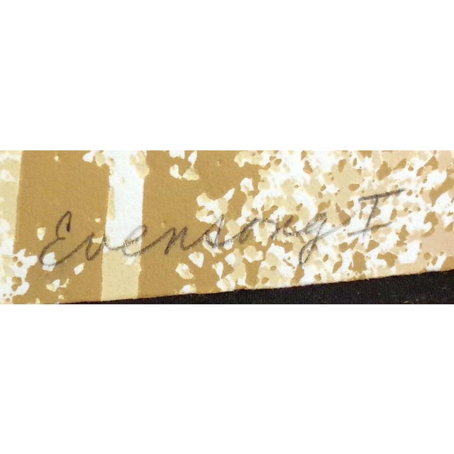 Impressionist Paula Crane "Evensong I" Hand Signed LTD Ed Art Etching Trees Forest For Sale - Image 3 of 4