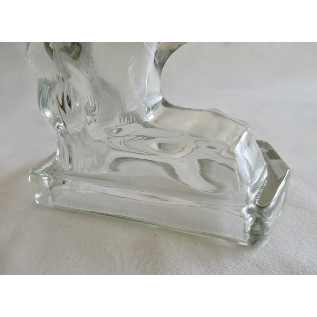 C.1950's Glass Rearing Horse Bookends - Pair For Sale - Image 10 of 11