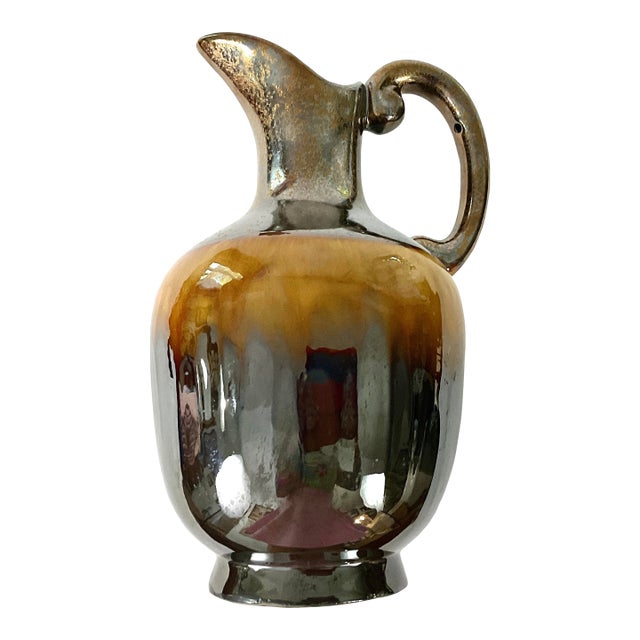 Textured ,Glazed Ceramic Pitcher , Likely From Vallauris,France For Sale