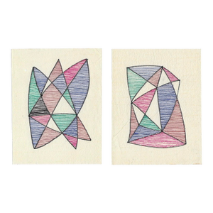Pair of William Glen Davis Abstract Drawings