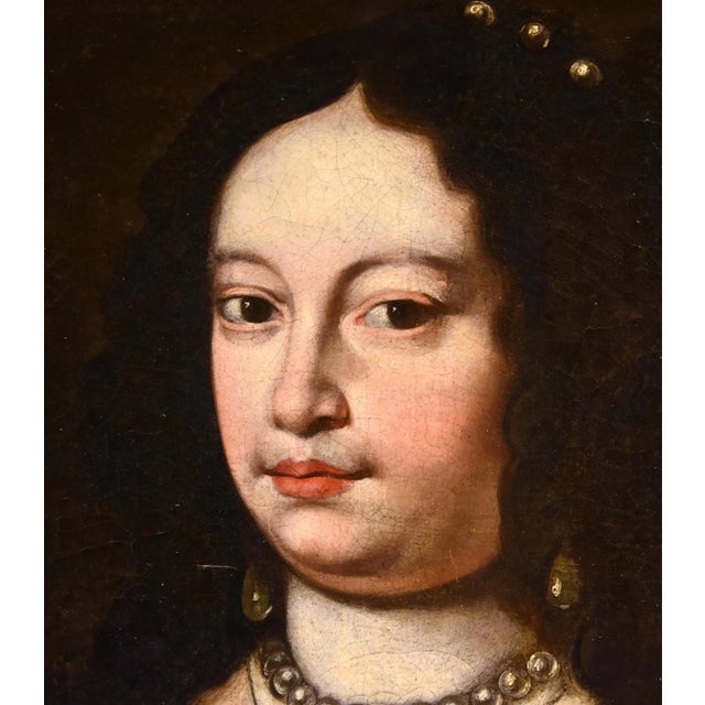 Baroque Jan Van Gelder, Portrait of Duchess Vittoria Farnese d'Este, 1670, Oil on Canvas, Framed For Sale - Image 3 of 15