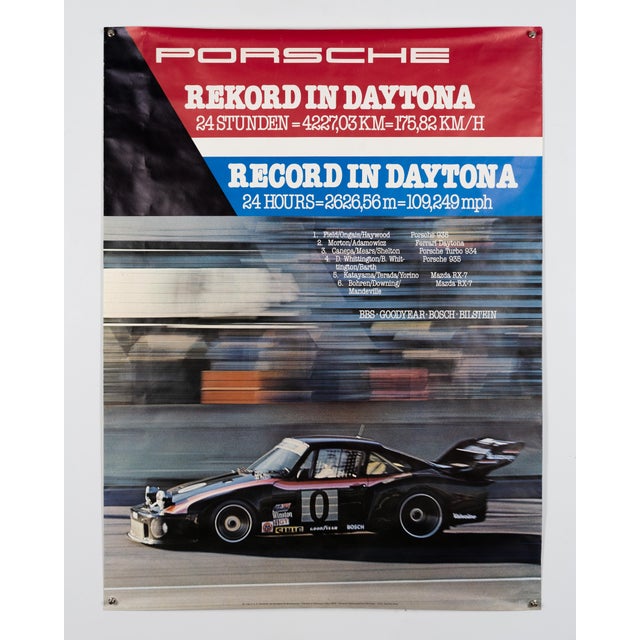 Porsche Record at Daytona Poster, 1979 For Sale - Image 3 of 9