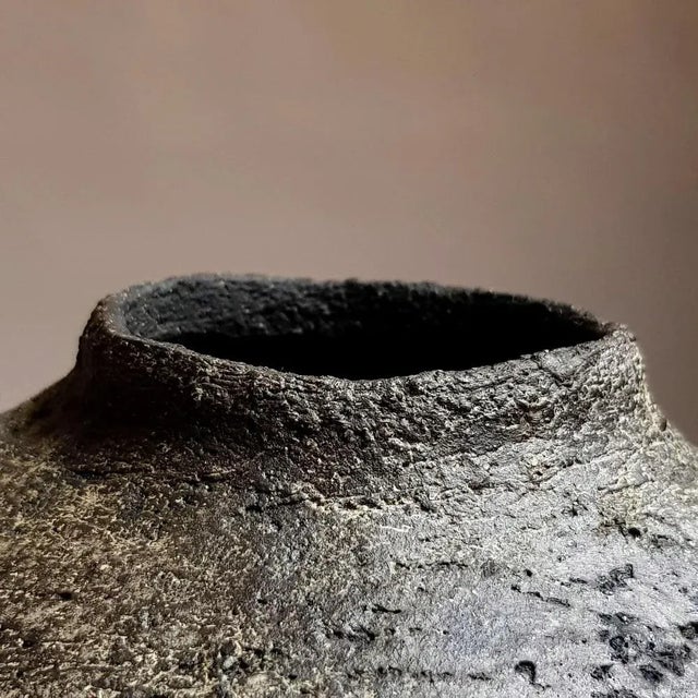 Not Yet Made - Made To Order Black Stoneware Chytra Vase by Elena Vasilantonaki For Sale - Image 5 of 6