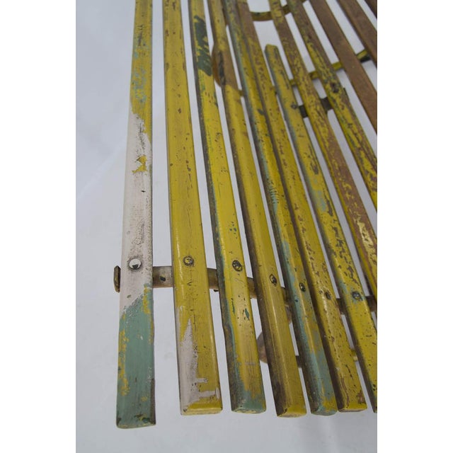 Wood and Iron Bench, 1930s For Sale - Image 9 of 17