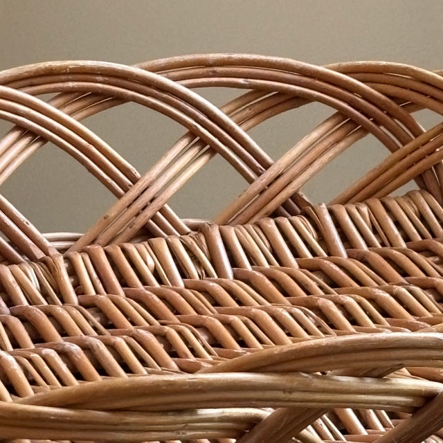 Mid-20th Century Mediterranean-Style Openwork Basket Tray For Sale In Baltimore - Image 6 of 12