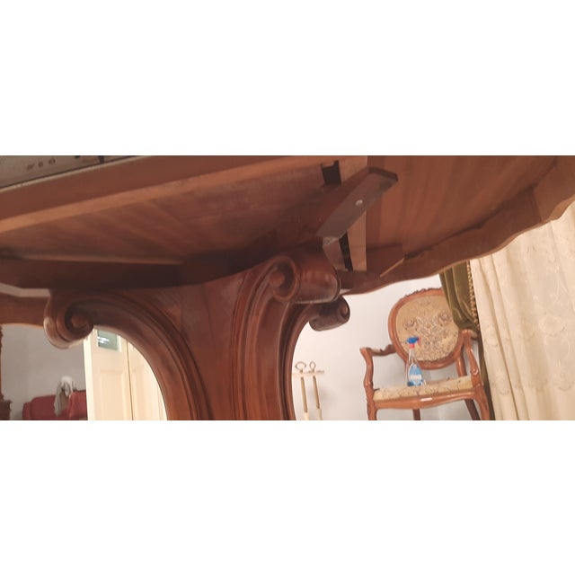 Antique Dining Table in Finely Inlaid Walnut Root, 1960s For Sale - Image 12 of 18