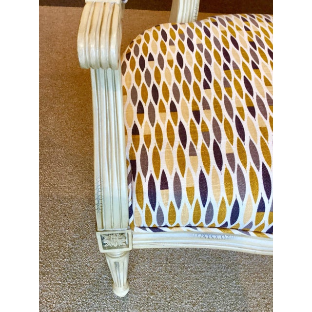 2010s Port 68 French Modern Style Gray and Mustard Avery Arm Chair For Sale - Image 5 of 5