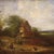 Antique american painting from the mid 19th century. Framework oil on canvas, on the first canvas, depicting a countryside...