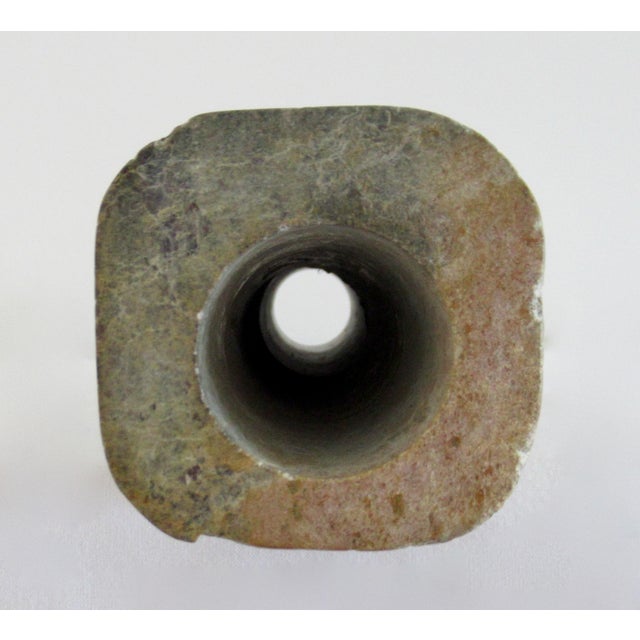 Early 20th Century Antique Chinese Liangzhu Culture Hand-Carved Jade 9-Tiered Cong For Sale - Image 12 of 12