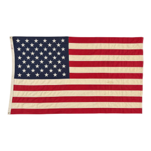 Vintage Cotton American Flag With Sewn Stars