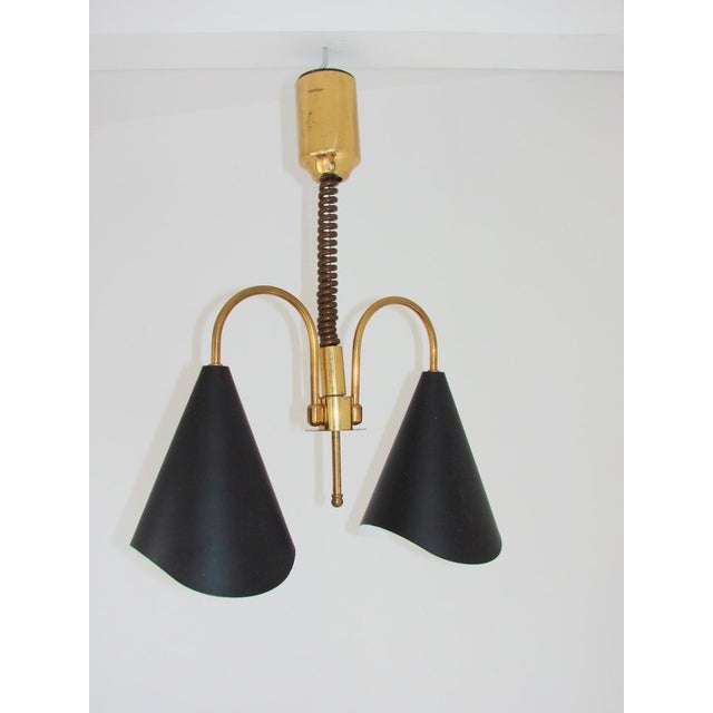 Mid-Century Modern Pendant Light in Brass and Metal, 1970s For Sale - Image 12 of 13