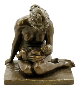 Bronze Sculpture of Mother and Child