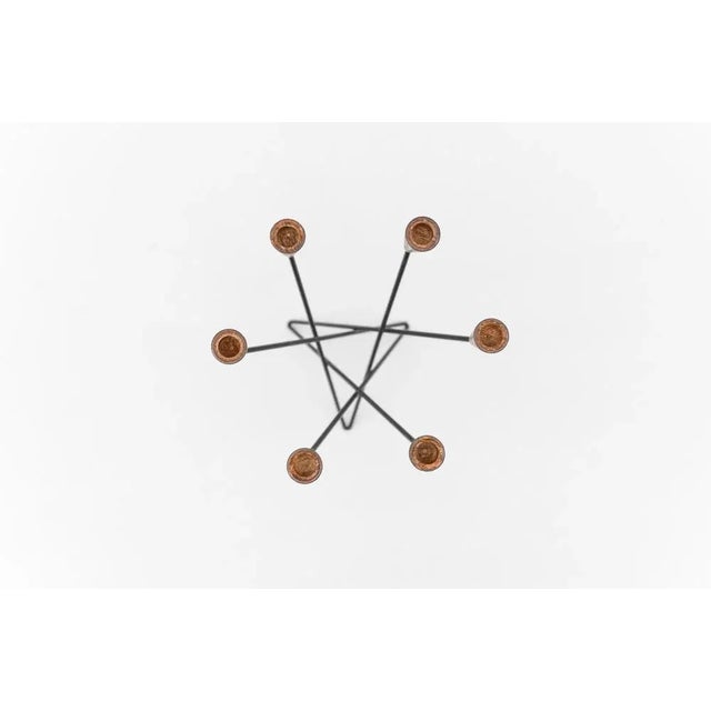 Black Scandinavian Teak and String Candleholder, 1960s For Sale - Image 8 of 9