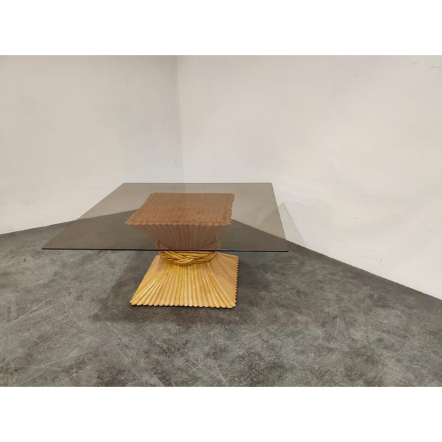 Bamboo Coffee Table from McGuire, 1980s For Sale - Image 10 of 11