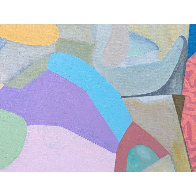 Peter Healy "Solo 1" Contemporary Colorful Vibrant Abstract Geometric Hard-Edge Painting, 2021-2023 For Sale - Image 11 of 12