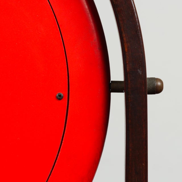 SP63 Sandretta Table Mirror in Red Lacquered Wood by Ettore Sottsass for Poltronova, 1966 For Sale - Image 6 of 18