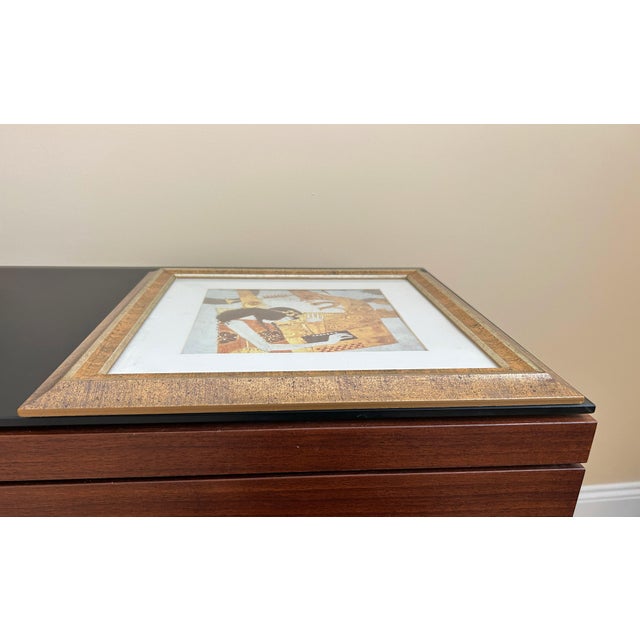 Wood Gustav Klimt “Poetry” Framed Bookplate Illustration, Rizzoli 1995 For Sale - Image 7 of 8