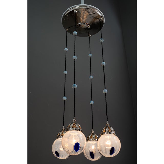Secession Chandelier attributed to Bakalowits & Sohne for Koloman Moser, 1903 For Sale - Image 16 of 18