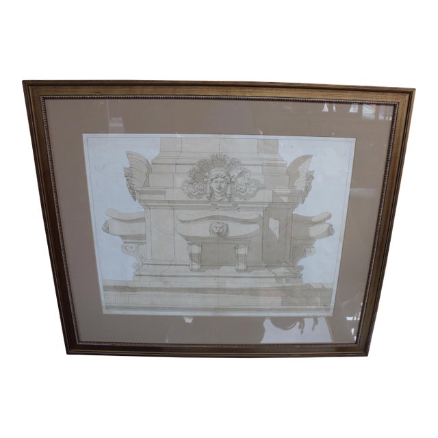 Architectural Rendering by Felice Manlio For Sale