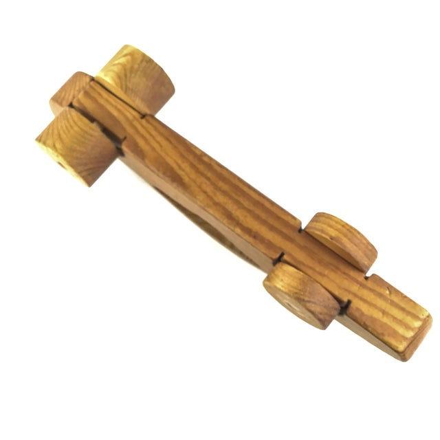 Wood Vintage Wood Toy Push Sports Car For Sale - Image 7 of 10