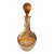 Vintage Bohemian Amber Cut Crystal Decanter With Stopper For Sale
