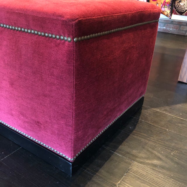 Clarence House Nailhead Ottomans - A Pair For Sale In New York - Image 6 of 11