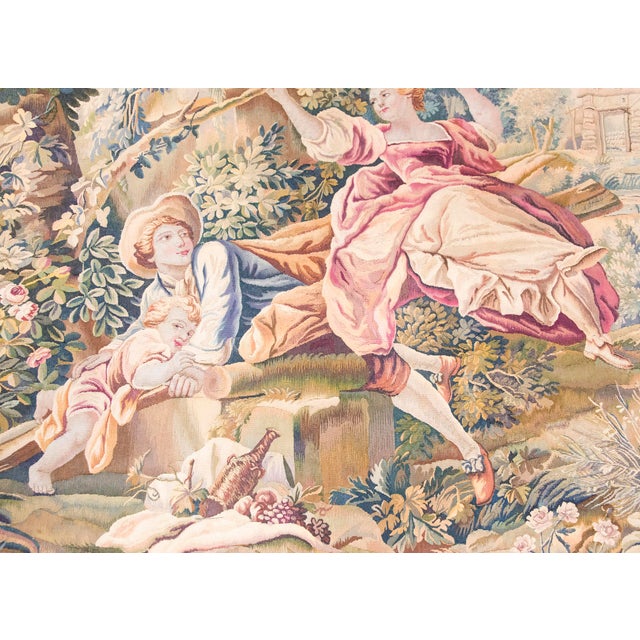 French Early 20th Century French Tapestery Rug For Sale - Image 3 of 12