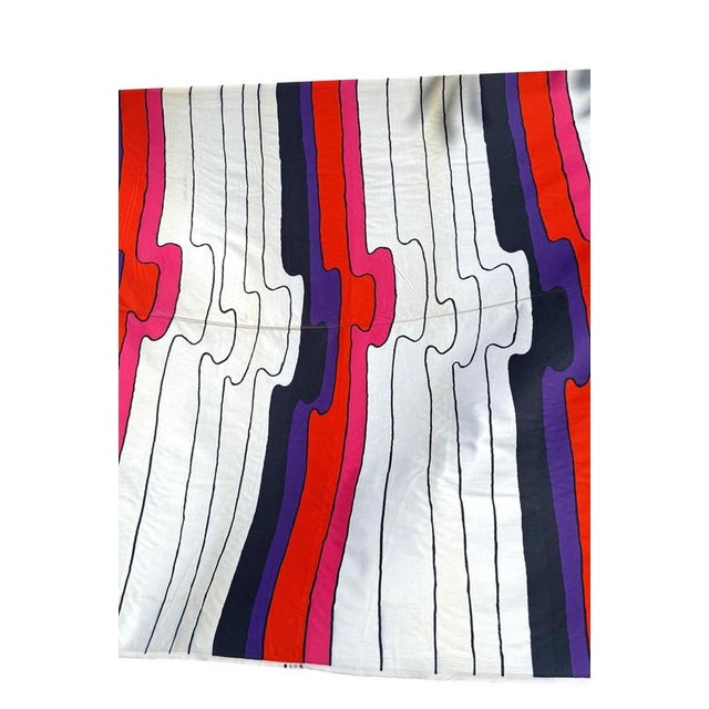 Tapio Wirkkala Cotton Panel by Barbara Brenner for Tampella Finland Intair Sion, Finland, 1969 For Sale - Image 4 of 16