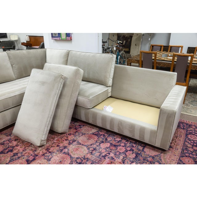 DreamSofa Alton 2 Piece Contemporary Modern Sectional Sofa With Almond Fabric For Sale In Detroit - Image 6 of 9