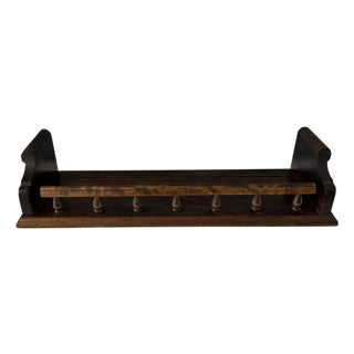 Vintage Ethan Allen Heirloom Wood Gallery Wall Shelf Spindle Rail Plate Rack For Sale