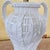Vintage Paul Hanson Style White Ceramic Urn Table Lamp With Raised Botanical Relief Design For Sale - Image 10 of 18