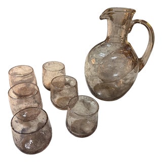Vintage Orangeade Service from Biot, 1970s, Set of 7 For Sale