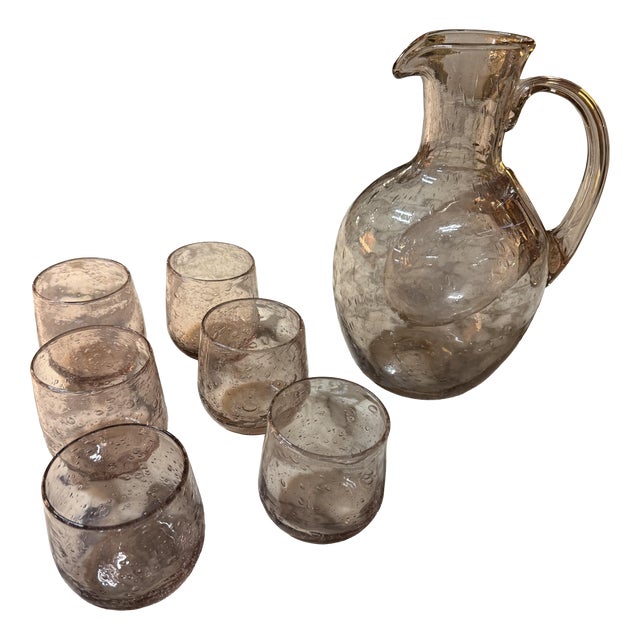 Vintage Orangeade Service from Biot, 1970s, Set of 7 For Sale