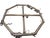Vintage 1970s Handcrafted Copper Pipe Octagon Pot Rack With Chains & Hooks For Sale - Image 12 of 12