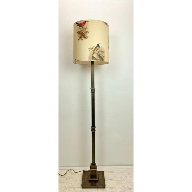 Art Deco Brass Floor Lamp with Geometric Accents, 1950s For Sale - Image 15 of 15