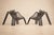 Black Pair of Organic-shaped Iron Armchairs with Bouclé Upholstery, Brazil, 1950s – Lot 677B For Sale - Image 8 of 18